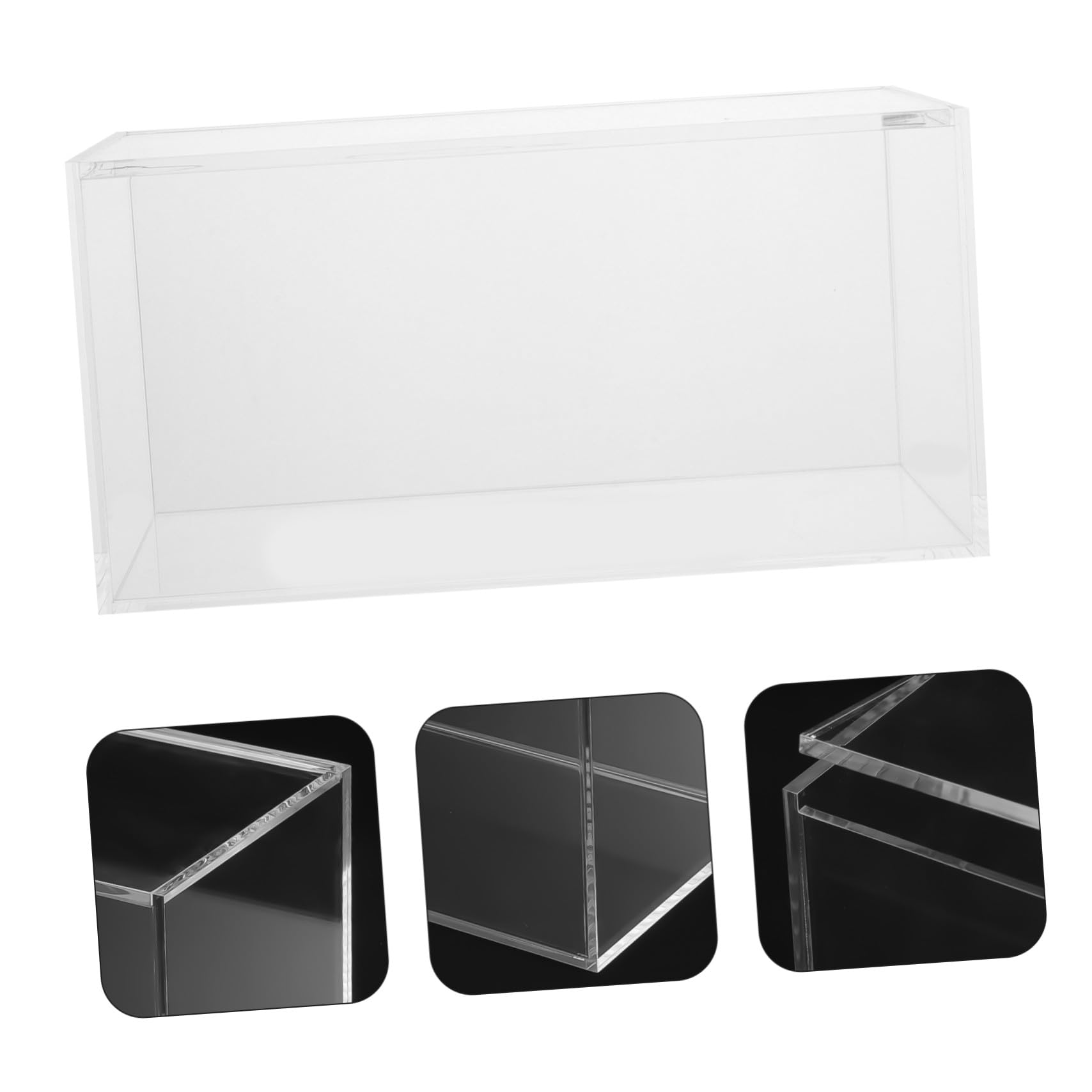 Scatola Porta Oggetti Piccola in Acrilico Trasparente con Coperchio Antipolvere Organizer per Gioielli Figurine e Collezionismo Display Protettivo Resistente e Durevole per Casa e