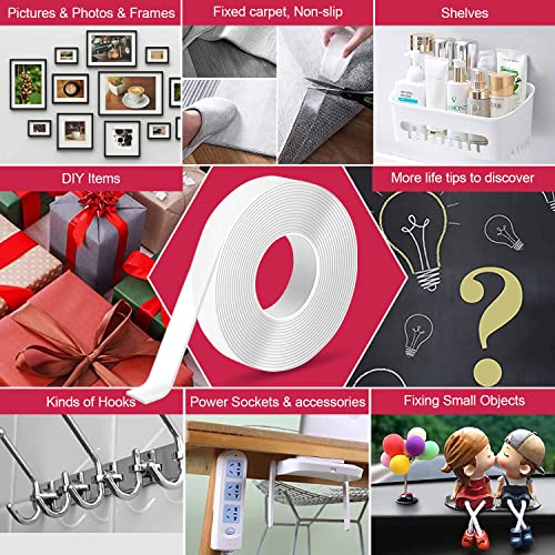 7m-Doppelseitiges-Klebeband-Extra-Stark-TransparentAbnehmbar-Spurlos-Double-Sided-Tape2-Rollen-Nano-Klebeband-Doppelseitig-Abloesbar-fuer-Teppich-Foto-Wand-Kueche-Zuhause-Auto - Sparfuchs24.io - Preisvergleich & Top Angebote Online