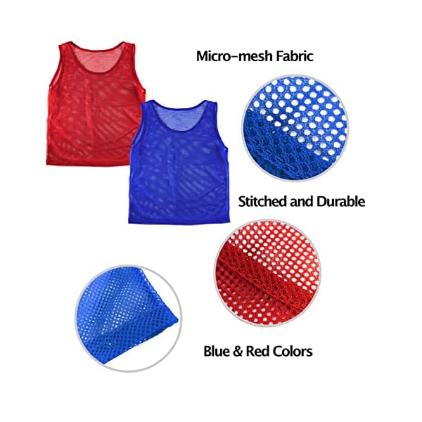 Super Z Outlet 12 Pinnies Scrimmage Vests Team Practice Jersey for Child Youth Teen Lightweight - Image 6