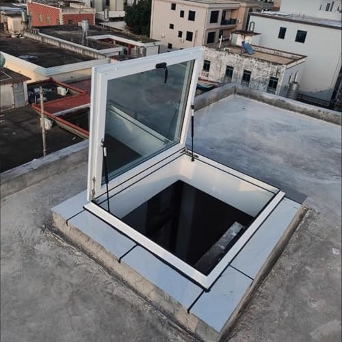 Ventana ajustable de vidrio templado de doble capa para sótanos/áticos, ideal para fábricas, hogares y hoteles (21 x 31 pulgadas)