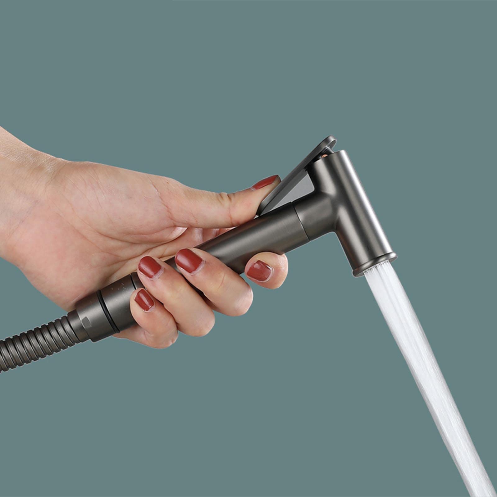Stoffwindelsprüher Schwarz Hand Bidet Sprüher for Toilette Handbrause for Toilettengarnitur Messing mit Soft Change Kaltwasser Bidet Duschaufsatz