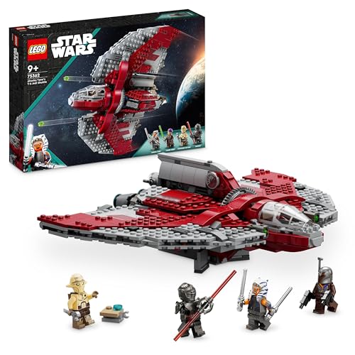 LEGO 75362 Star Wars Shuttle Jedi T-6 di Ahsoka Tano, Astronave Giocattolo da Costruire con 4 Minifigure Incluse Sabine Wren e Marrok con Spade Laser, Regalo della Serie Ahsoka