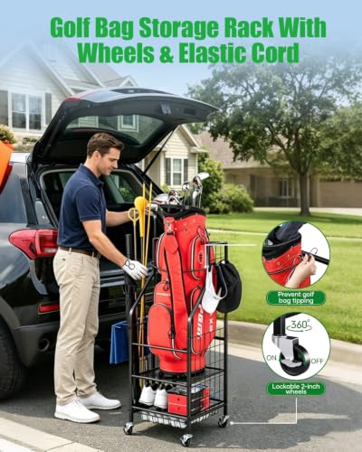 FHXZH Compact Golf Bag Stand