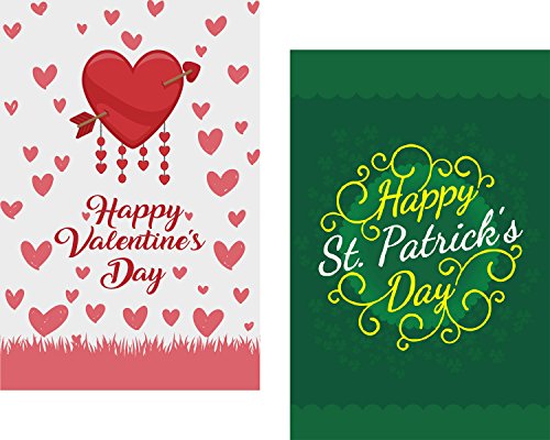 Seasonal Garden Flags Set of 10 for Outdoors - 10 Pack Assortment of 12x18 inch Small Holiday Yard Flags - Double Sided Colorful Design for All Seasons and Holidays - Premium Quality Durable Material