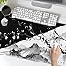 Sakura Death Life Black and White Cherry Blossom Pattern Extended Large Mouse Pad Non-Slip Rubber Base Stitched Edges Waterproof Gaming Home Office 90x40cm XXL