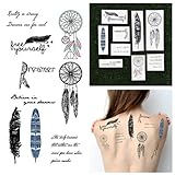 Dreamcatchers & Feathers Temporary Tattoo Pack (Set of 18)