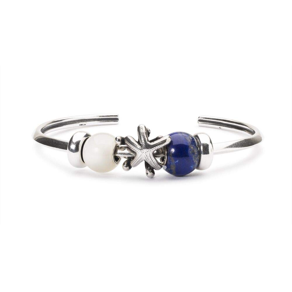 Trollbeads Perlina a forma di stella marina, in argento Sterling, design ispirato alla marina, autentica perlina in argento 925, collezione Essence of Life, progettata da Søren Nielsen, Argento