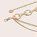 MODRSA Chain Belt Gold Chain Belt for Women Fashion Gold Waist Chains Metal Moon Sun Layered Waist Belts Chains Trendy Belly Belts for Women