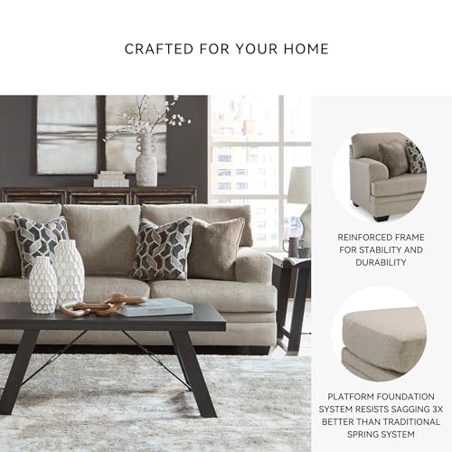 Signature Design by Ashley Stonemeade Casual Sofa with 4 Toss Pillows, Light Brown - Image 6