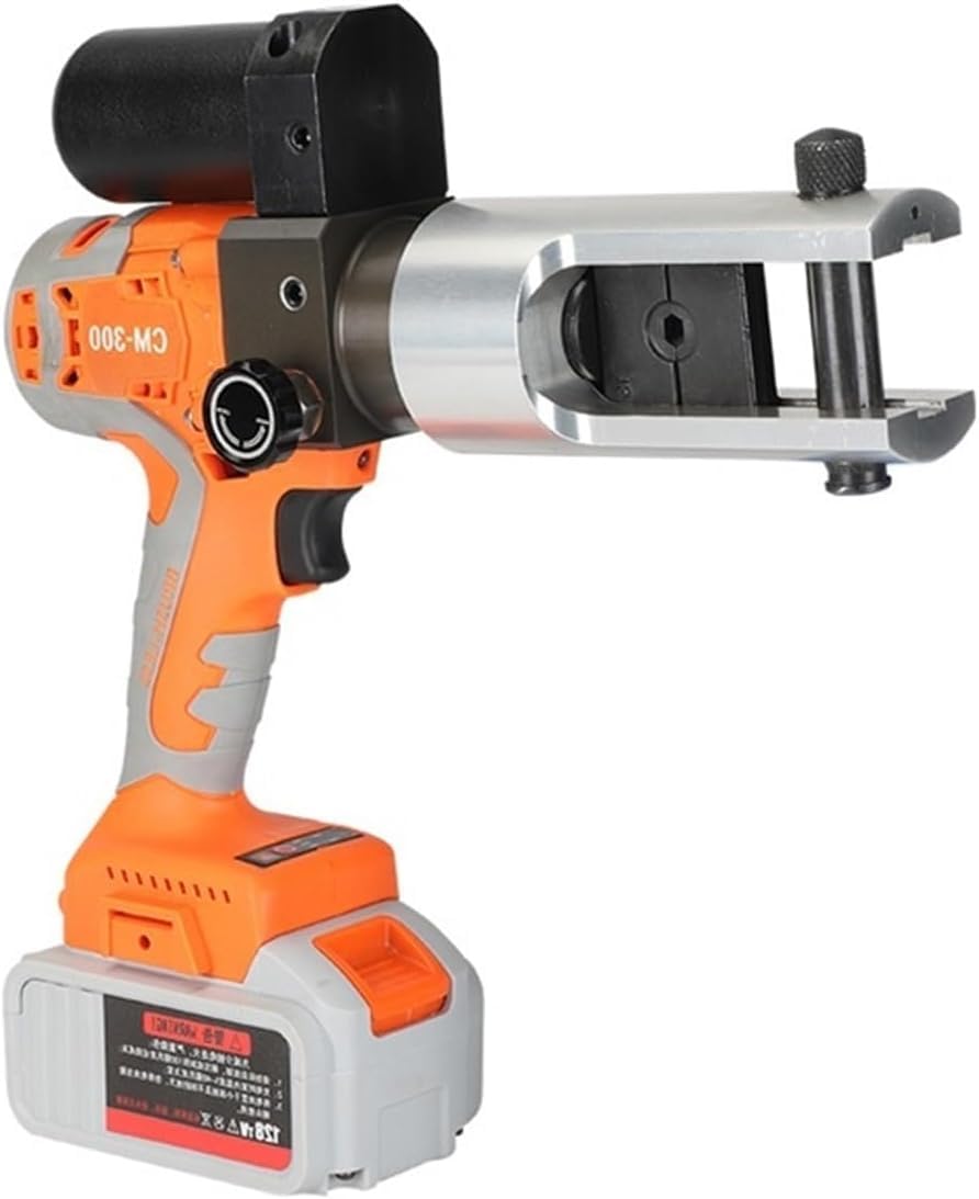 GYKOZY Rechargeable Hydraulic Crimping Tool Kits, 60KN Electrical Terminal Cable Lug Wire Crimping Crimper, Crimping Range 16-300mm2 with 2 Rechargeable Batteries