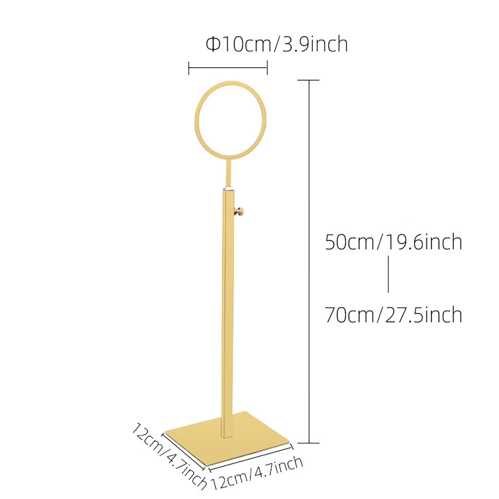 Supporto Regolabile Per Sciarpe, Appendiabiti Ad Anello In Acciaio Inossidabile Per Cravatte, Espositore Da Banco Per Sciarpe Ideale Per Negozi E Armadi(Gold,5 Pack)