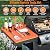 Silicone Grill Mat Compatible with Blackstone, Silicone Griddle Tools Mat with Drip Pad, Spatula Mat for Outdoor Grill Kitchen Counter (Orange)