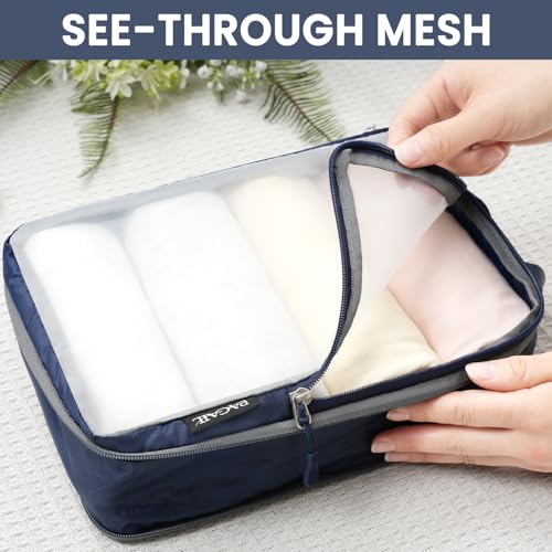 Image of BAGAIL 6 Set Ultralight Compression Packing Cubes Packing Organizer for Travel Accessories Luggage Suitcase Backpack