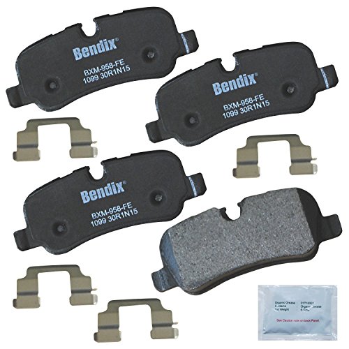 Image of Bendix Priority1 CFM1099 Semi-Metallic Rear Brake Pads for Land Rover Discovery 2016-2014, LR2 2013, LR3 2009-2005, LR4 2016-2010, Range Rover 2012-2006, Range Rover Sport 2013-2006, Lexus LFA 2012