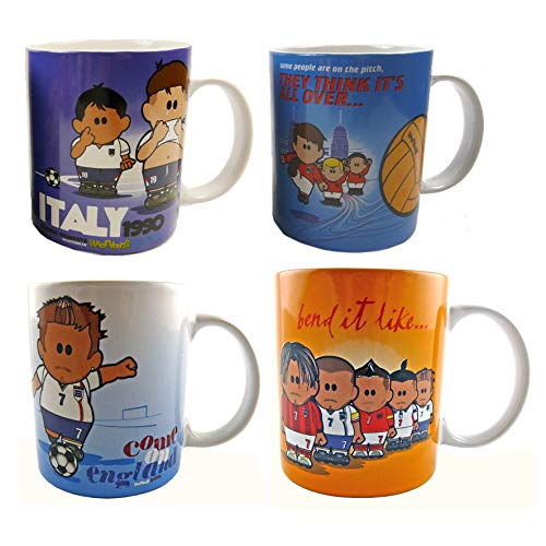 Pack of 4 x Football Mugs