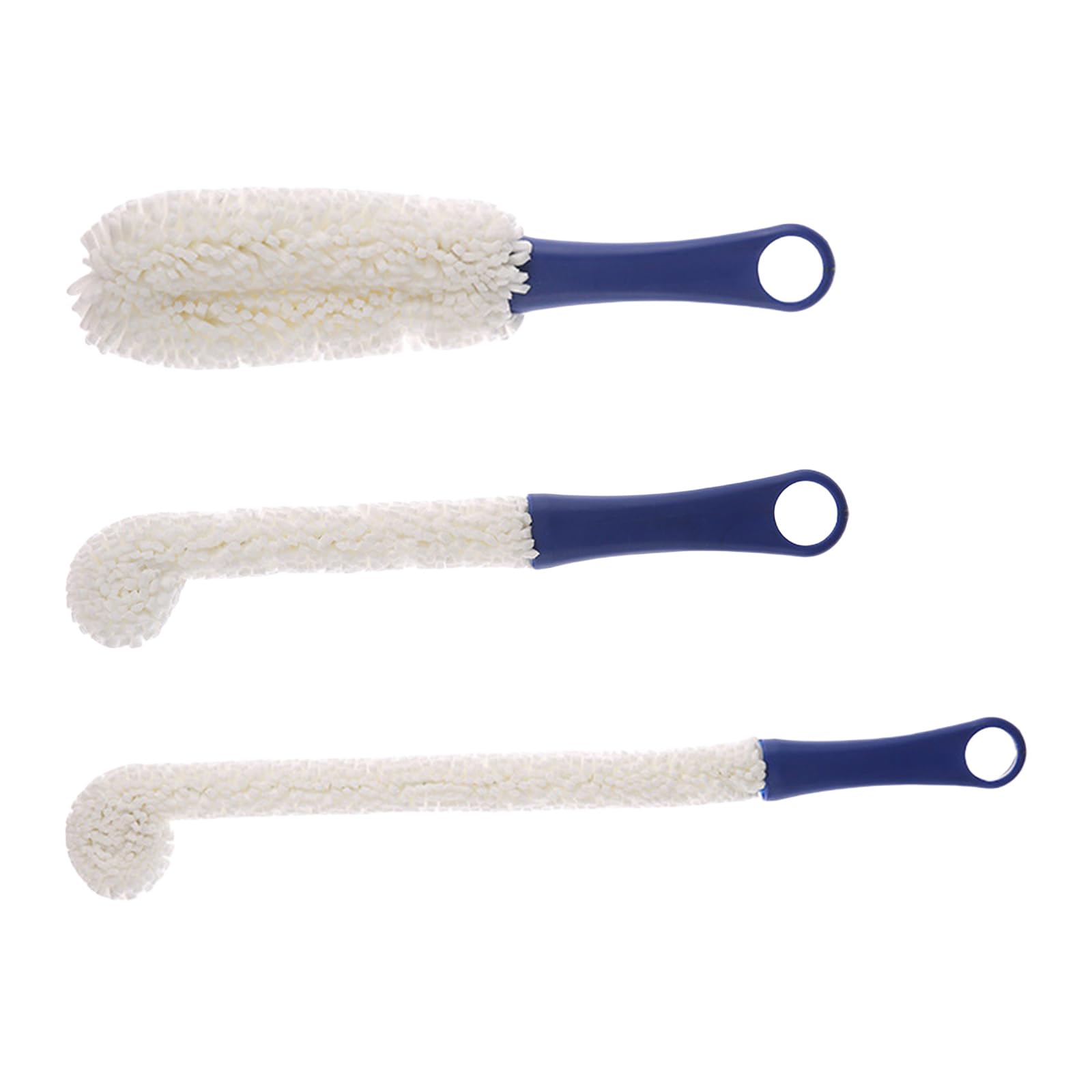 Easy to Use 3Pack Flexible Foams Bottle Brushes Wine Glass Cleaning Brushes for of Various Drinkware Glassware Set