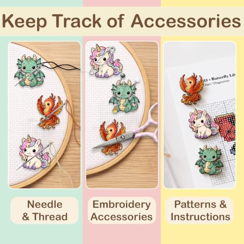 Image of Kraftex Magnetic Needle Minder. Needleminder for Embroidery & Sewing. Cute Needlepoint Accessories. Magnetic Needle Holder for Cross Stitch. Cute Magnet Pin Gift