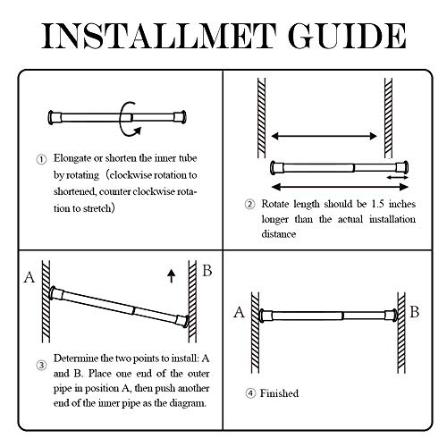 Image of NICETOWN Outdoor Strong Tension Curtain Rod for Patio, Long Curtain Rod, Pergola, Extra Long Room Divider Curtain Rod, Use in Bathroom, Kitchen, Home, Never Collapse, No Drilling, Nickel, 80 inch - 120 inch