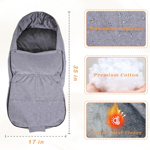 Image of South to East Stroller Cover For Winter, Universal Stroller Bunting Bag, Warm Stroller Footmuff, Waterproof Stroller Sleeping Bag, Versatile Stroller Blanket, Infant Swaddle Blankets, 17x35 inch
