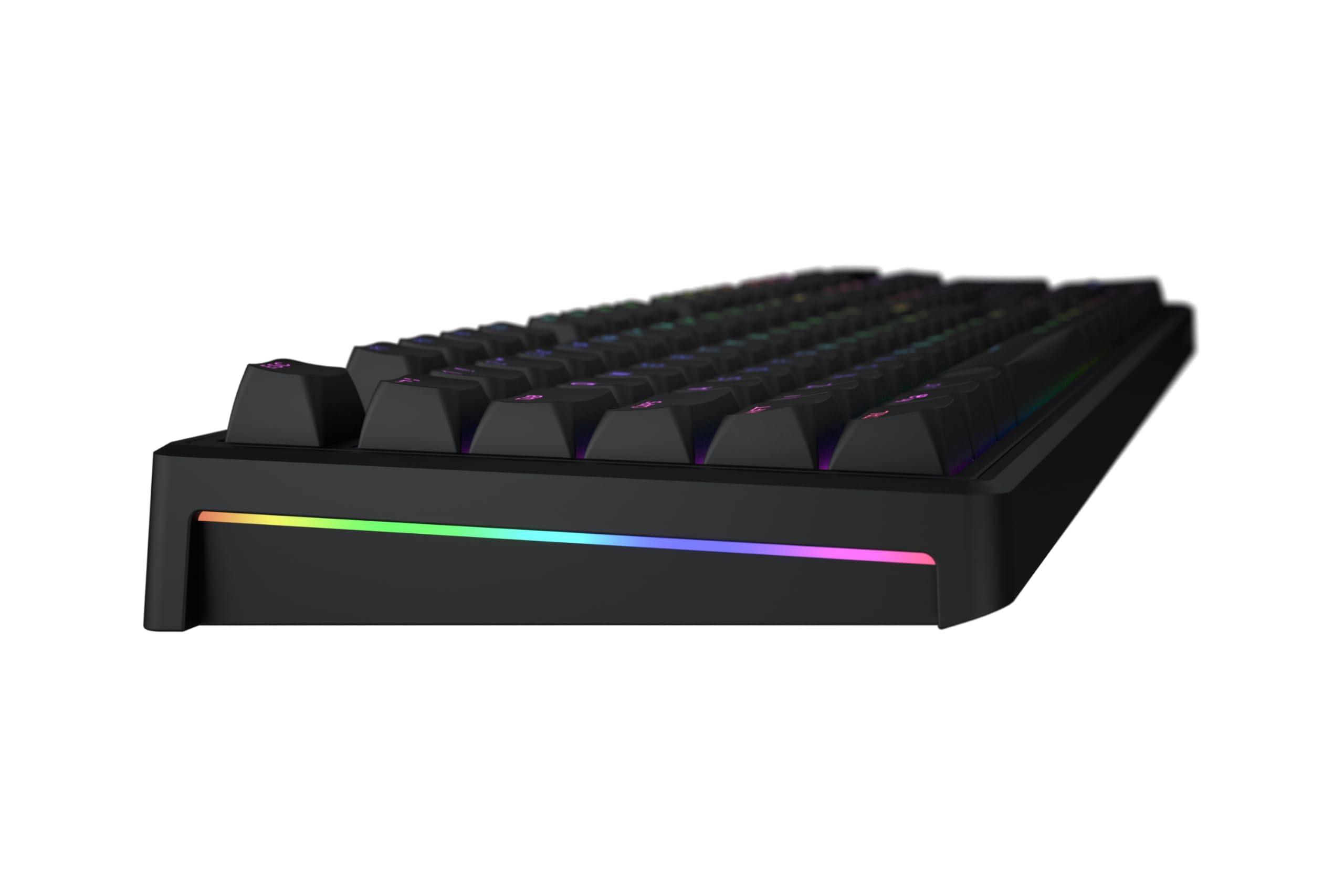 HATOR Skyfall 100 Pro - Tastiera meccanica da gioco wireless con interruttori meccanici silenziosi, sostituibile a caldo, RGB, montaggio a guarnizione, schermo TFT, 1000 Hz, 2,4 GHz/Bluetooth/USB-C