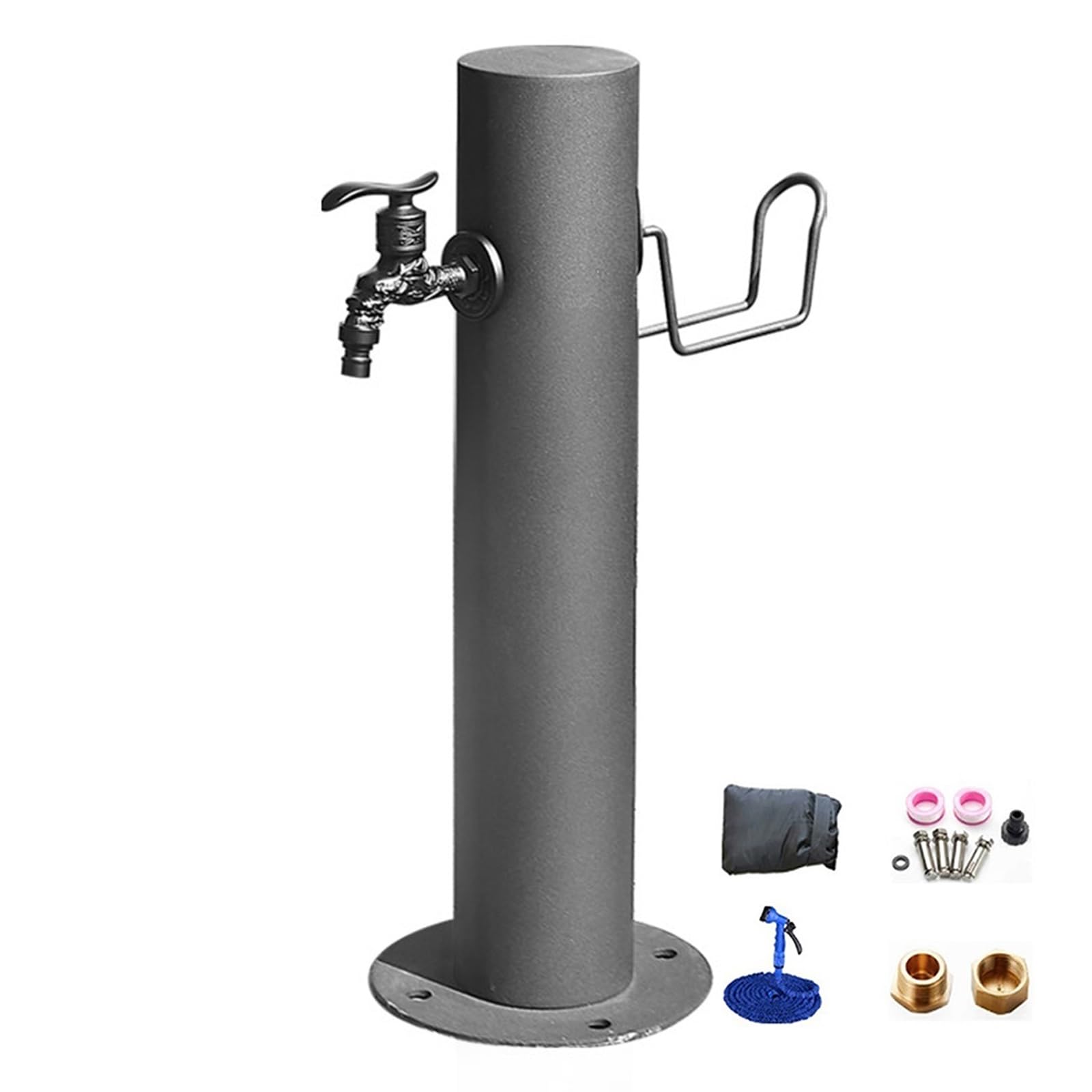 Freestanding Floor Mounted Hydrant Water Tap, Stainless Steel Vertical Water Hydrant with Antifreeze Faucet, Garden Water Column for Yard Irrigation(50cm/20in)