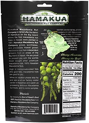 Hamakua Macadamia Nuts - Unsalted Hawaiian Grown Dry Roasted Half and Whole Macadamias without Salt - Natural Eco-Friendly Large Macadamia Nuts (10 oz Pouch) - 1