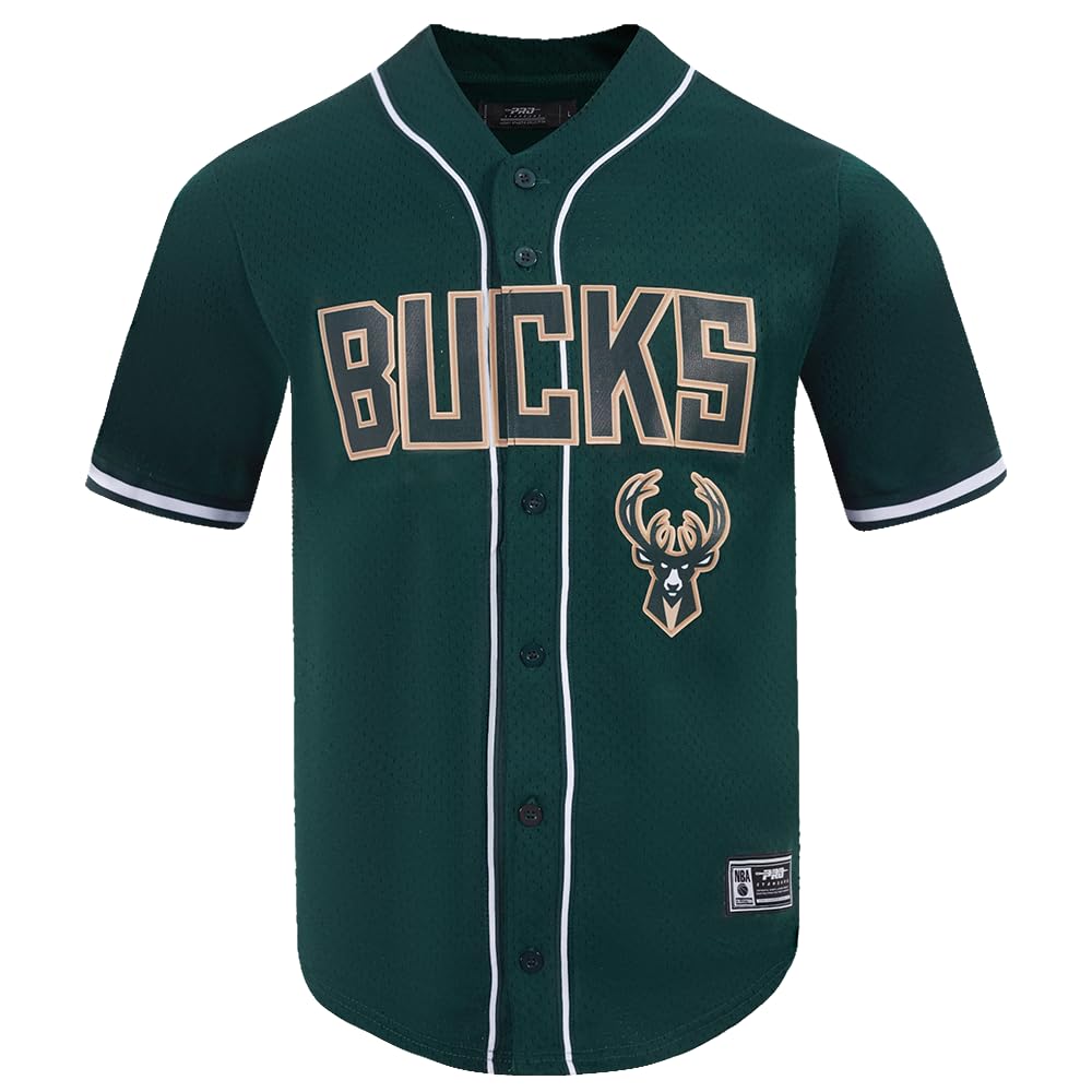 Pro Standard Men's NBA MESH Button Down TOP Forest Green