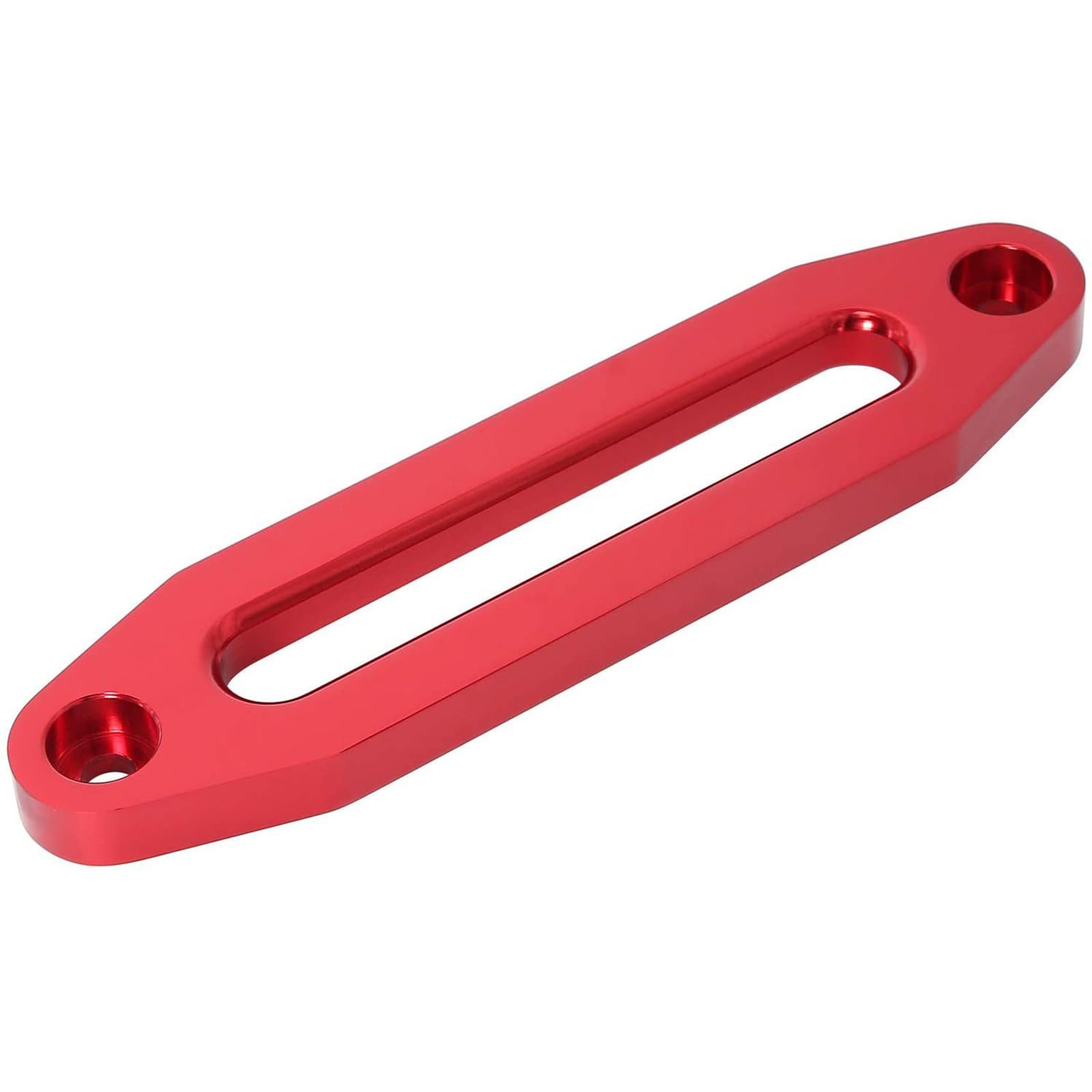 Tsophreniq Red 10Inch Billet Aluminum Hawse Fairlead For Synthetic Winch Rope Cable Guide 8000-15000Lbs Capacity Offroads Adventure Use High Strength Aluminum Fairlead