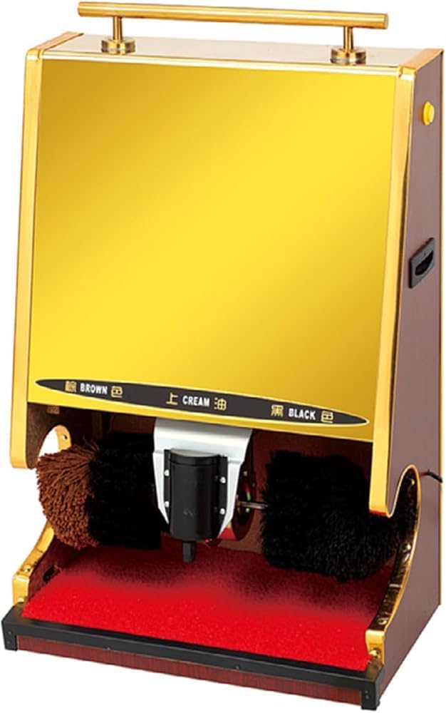 Stainless Steel Commercial Shoe Polisher,Electric Shoe Cleaner, Electric Household Shoe Shine Machine, Home Shoe Polishing Machine (Color:G)