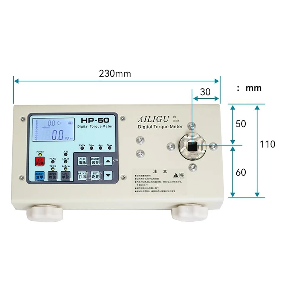 Motor Drehmoment Prüfgerät mit Digitalanzeige, industrielles hochpräzises Motor Drehmomentprüfgerät, wiederaufladbares Drehmomentmessgerät HP-50