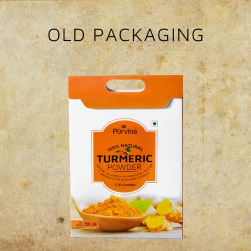Image of Purvina Pure Turmeric Powder - 250 gm with 5%+ Curcumin