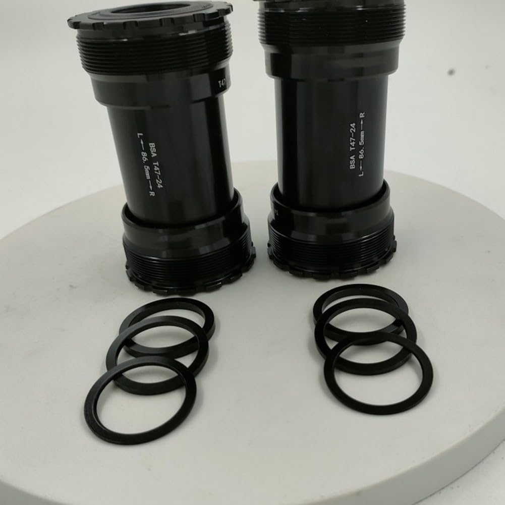 Eje inferior roscado T47 para bicicleta, rodamientos de cerámica, apto para marco, fácil instalación (BBT47-24)
