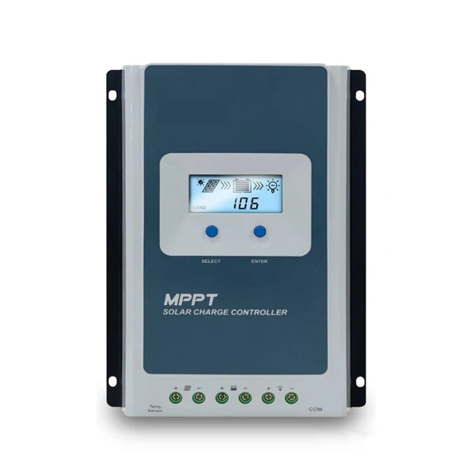 Solar Charge Controller, 10A20A30A MPPT Solar Charge Controller 12V24V High Efficiency Panel Regulator LCD Fit Acid Lithium(2206N)
