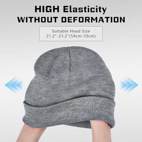 Image of ZOORON Beanie for Men Women Warm Winter Hat Unisex Soft Knit Cuffed Beanie | Skull Cap, Secure fit, Suits Daily Wear, Windproof, Essential Gear for Winter Jogging & Outdoor Sports