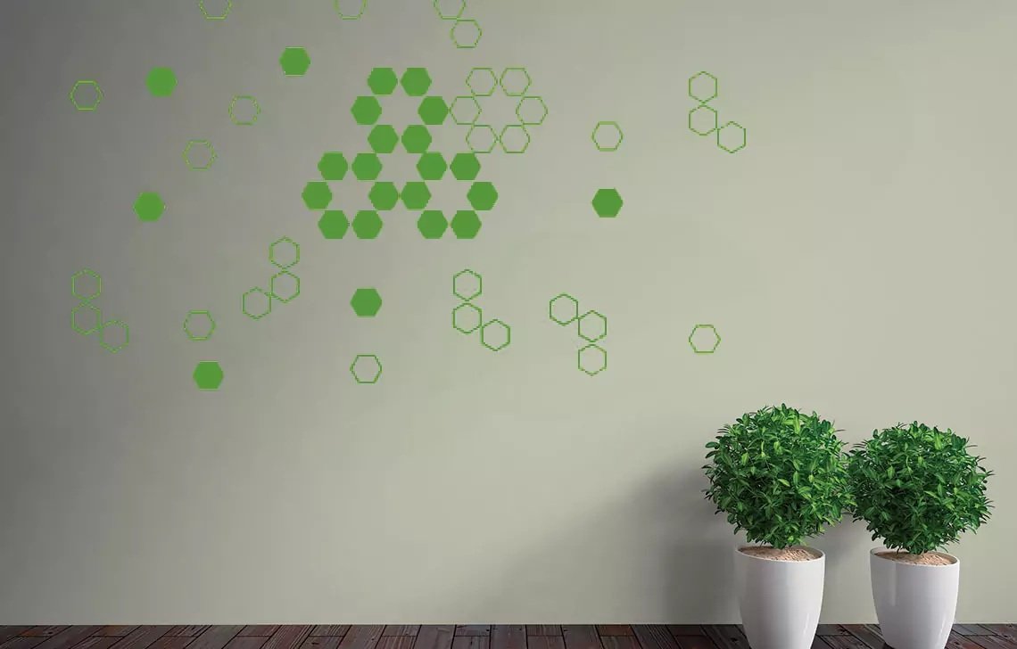 Kayra Decor Abstract Stencils for Wall Painting - Pack of 1, 16 inch x 24 inch - (PAINTS52)