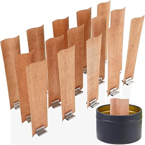 Juego de 10 mechas de madera en S para velas