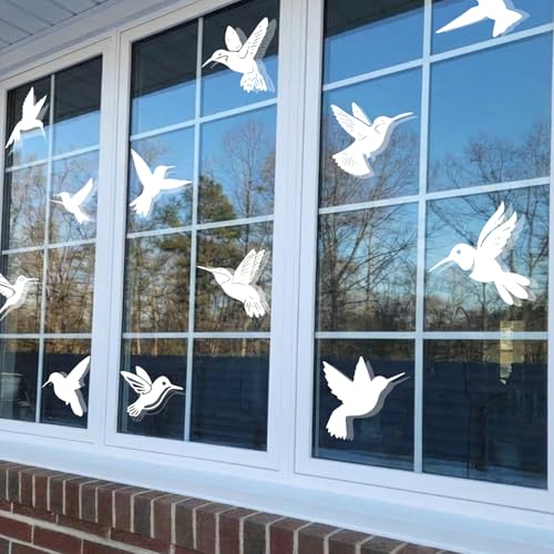 9 Sheets Anti-Collision Window Bird Decals, Protect and Save Wild Birds from Strikes, Vinyl Sticker Bird Deterrent for Glass Windows and Doors, Window Clings to Stop Birds from Hitting Windows