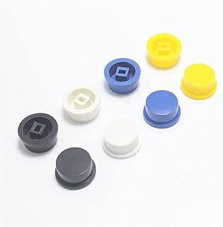 VZJIUOJW Micro Switches 20pcs Micro táctil Push Button Switch Tap Cap-Fit for 5.8 * 5.8 mm 7 * 7 mm 8 * 8 mm 8.5 * 8.5 mm Interruptores de Bloqueo(Color:Blanc)