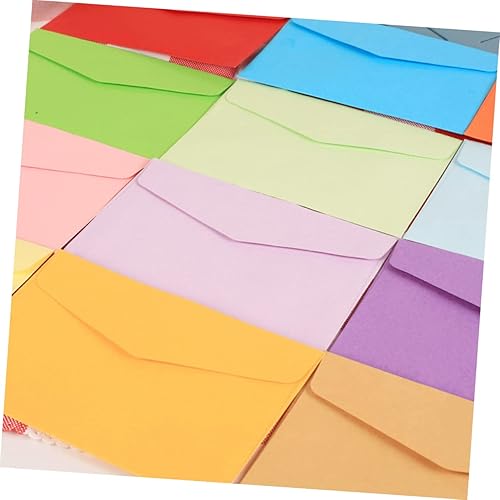 Miniatura 3 de FUNOMOCYA 100 mini sobres de sobres para tarjetas, sobres coloridos surtidos conjunto de sobres en blanco