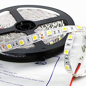 Kebinfen® 16.4ft(5m) Led Strip Light Natural White SMD 5050 4000K Non-Waterproof Flexible Natural White LED Strip Lights…