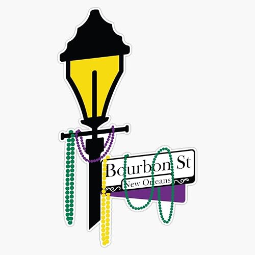 Bourbon Street - Adhesivo adhesivo para parachoques de Nueva Orleans, 5 pulgadas