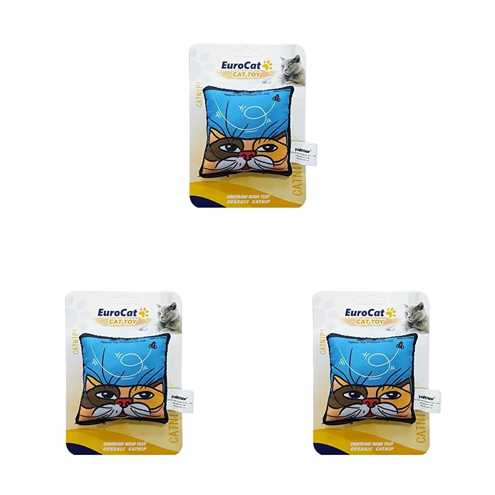 Mavi Yastık Kedi Oyuncağı, 8 Cm (3 paketi)