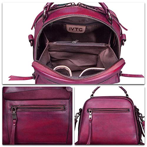 Image of Genuine Leather Purses and Handbags for Women Shoulder Bag Vintage Handmade Real Leather Crossbody Satchel Purse with Strap
