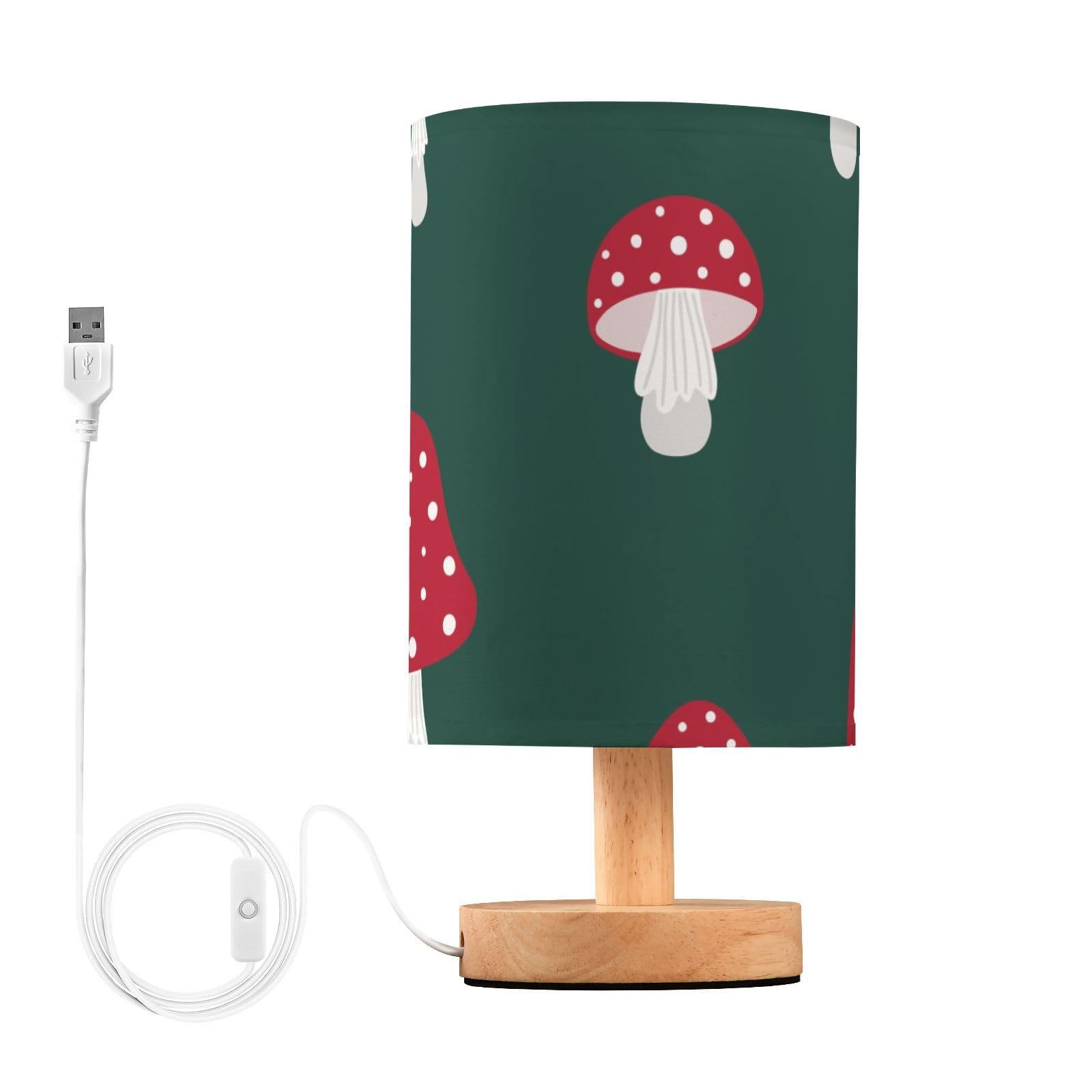 FRODOTGV Red Safari Mushroom Plant Night Lampsnight Light Room Lamp with USB Charging Port Night Light for Kids Room โ image 1