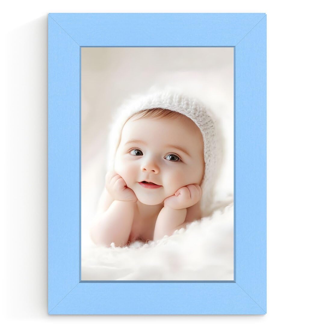 Procut Global Baby Blue 10x7" Modern Picture Frame for Nursery, Baby Gift - Photo Frame with Perspex Front, Wall or Tabletop Display - Keepsake for Newborn, Baby Shower & First Photo Memories — image 1