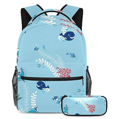Sac à dos de voyage Sea and Ocean mignon pour les sorties des enfants et étudiants
