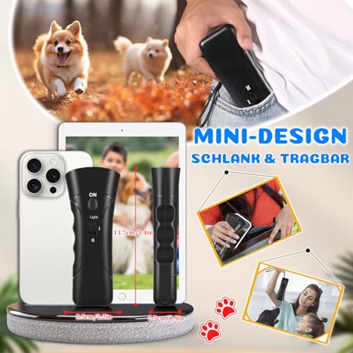 WEIMEIH Anti Bell Gerät Hunde, Anti Bell Halsband für Hunde, Handheld Ultraschall Anti Bell Gerät Hunde, Effektiv Haustiertraining, Hundegebell Stoppen, Hundetrainings Geräte Draußen Zuhause