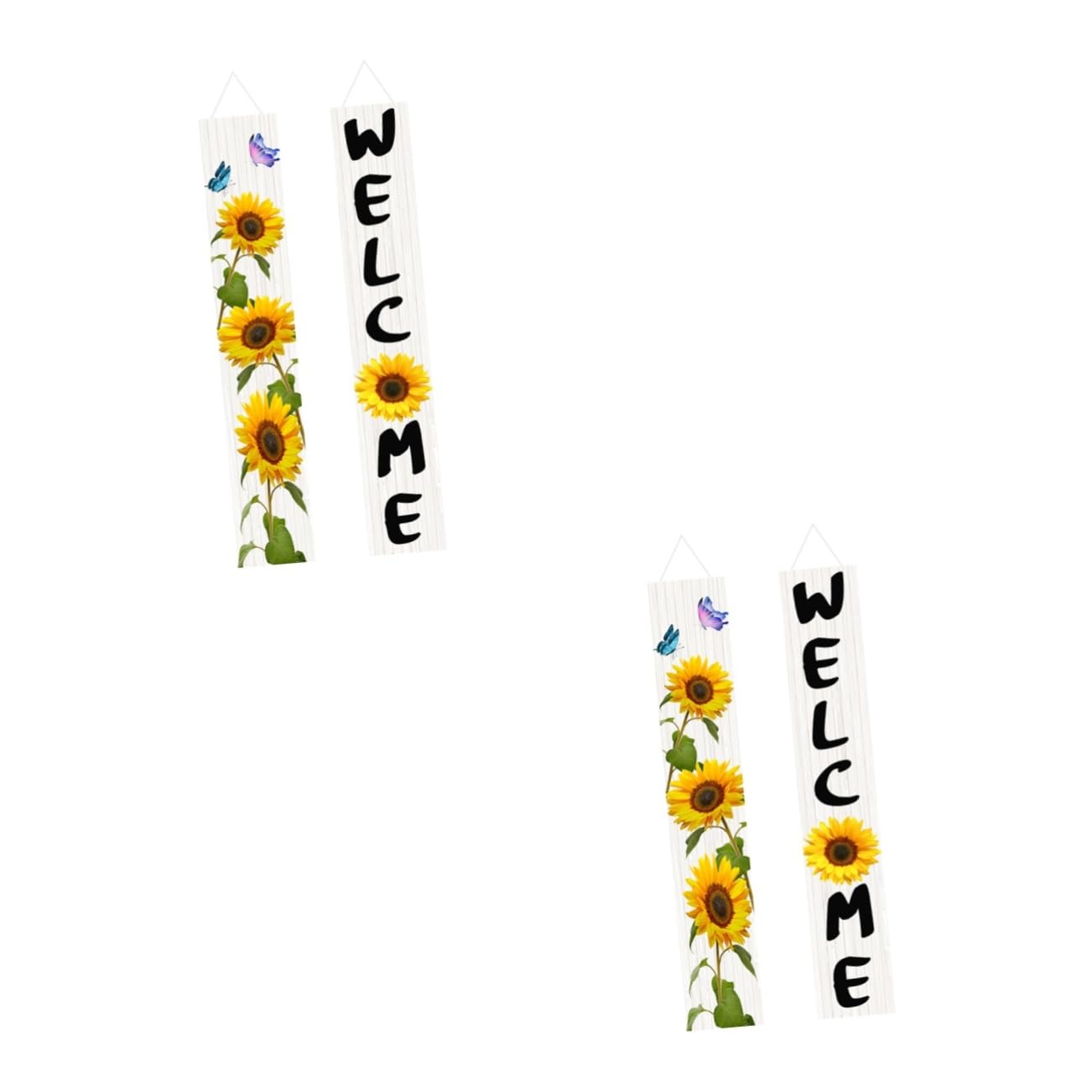 Bannières de bienvenue tournesol pour raviver une entrée de porche sombre