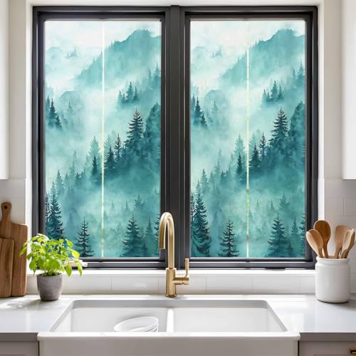 Vinilo decorativo ventana privacidad 19.6x39.3 pulg Teal miniatura 2