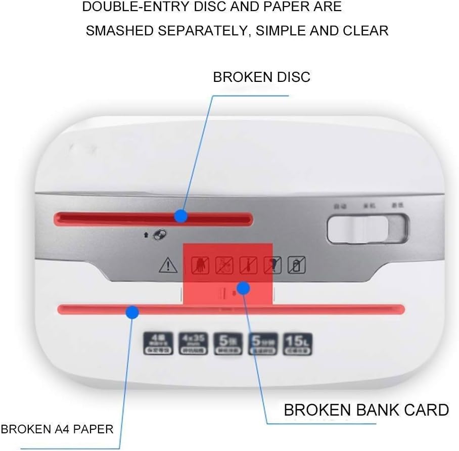 Office Paper Shredder - Mini Electric Small Desktop Shredded Shredder Commercial High Power Portable Waste